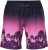 Ulla Popken Active Wide Leg Elastic Waist Palm Tree Pattern Mesh Shorts Black - Teksad & Püksid Suuremates Suurustes – Plus Size - 