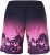 Ulla Popken Active Wide Leg Elastic Waist Palm Tree Pattern Mesh Shorts Black - Teksad & Püksid Suuremates Suurustes – Plus Size - 