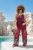 Ulla Popken Mixed Palm Print Elastic Waist Palazzo Pants Red - Teksad & Püksid Suuremates Suurustes – Plus Size - 