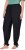 Ulla Popken Quick Drying Split Leg Elastic Waist Joggers Black - Teksad & Püksid Suuremates Suurustes – Plus Size - 