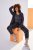 Ulla Popken Snake Print Elastic Waist Joggers Black - Teksad & Püksid Suuremates Suurustes – Plus Size - 