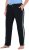 Ulla Popken Side Stripe Elastic Waist Joggers Black - Teksad & Püksid Suuremates Suurustes – Plus Size - 