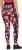Ulla Popken Abstract Flower Print Performance Leggings Red - Teksad & Püksid Suuremates Suurustes – Plus Size - 