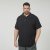 North Latitude 61329 Kootud Polosärk Lühikeste Varrukatega Must - Polosärgid - Meeste suured polosärgid 2XL – 8XL