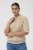 Kaffe Curve Lizzy Contrast Knitted Polo Feather Grey Melange - Polosärgid - 