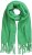 Ulla Popken Trendy Boucle Yarn Fringe Knit Scarf Green - Aksessuaarid - 