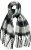 Ulla Popken Plaid Long Fringe Scarf Black - Aksessuaarid - 