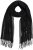 Ulla Popken Fringed Scarf Black - Aksessuaarid - 