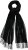 Ulla Popken Fringed Scarf Black - Aksessuaarid - 