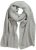 Ulla Popken Garter Stitch Knit Scarf Light Grey Melange - Aksessuaarid - 