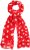 Ulla Popken Polka Dot Scarf Neon Red - Aksessuaarid - 