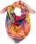 Ulla Popken Colorful Square Silk Scarf Rainbow - Aksessuaarid - 