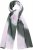 Ulla Popken Batik Striped Scarf Lavender - Aksessuaarid - 