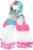 Ulla Popken Pink Lettering Border Print Scarf Snow White - Aksessuaarid - 
