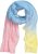 Ulla Popken Pleated Color Gradient Scarf Light Blue - Aksessuaarid - 