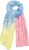 Ulla Popken Pleated Color Gradient Scarf Light Blue - Aksessuaarid - 