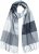 Ulla Popken Checked Fringed Hem Scarf Light Grey Melange - Aksessuaarid - 