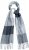 Ulla Popken Checked Fringed Hem Scarf Light Grey Melange - Aksessuaarid - 