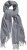 Ulla Popken Ribbed Knit Fringed Hem Scarf Grey Melange - Aksessuaarid - 