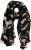 Ulla Popken Printed Silk Scarf Black - Aksessuaarid - 