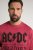 JP1880 AC/DC World Tour Graphic Comfort Fit Band T-Shirt Dark Red - T-särgid - Suured T-särgid 2XL – 14XL