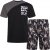 Kam Jeans 5001 'Brooklyn 85' Tee And Short Set Black - T-särgid - Suured T-särgid 2XL – 14XL