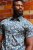 Kam Jeans 6061 Hibiscus Floral Print Short Sleeve Shirt Midnight Blue - Särgid - Meeste suured särgid 2XL – 8XL