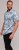 Kam Jeans 6063 Summer Print Short Sleeve Shirt Blue - Särgid - Meeste suured särgid 2XL – 8XL