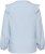 Kaffe Curve Lenia Flounce Shirt Powder Blue Stripe - Triiksärgid - 