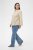 Kaffe Curve Josa Shirt Feather Grey Stripe - Triiksärgid - 