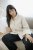 Kaffe Curve Josa Shirt Feather Grey Stripe - Triiksärgid - 
