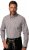 JP1880 Long Sleeve Check Print Traditional Shirt Brown - Särgid - Meeste suured särgid 2XL – 8XL