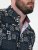 D555 Rick Geometric Print Short Sleeve Shirt Navy - Särgid - Meeste suured särgid 2XL – 8XL