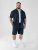 D555 Connor Stretch Cuban Collar Resort Short Sleeve Shirt Navy - Särgid - Meeste suured särgid 2XL – 8XL