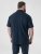D555 Connor Stretch Cuban Collar Resort Short Sleeve Shirt Navy - Särgid - Meeste suured särgid 2XL – 8XL