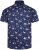 Kam Jeans 6068 Flamingo Short Sleeve Shirt Navy - Särgid - Meeste suured särgid 2XL – 8XL