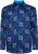 Kam Jeans 6071 Record Print Long Sleeve Shirt Navy - Särgid - Meeste suured särgid 2XL – 8XL