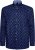 Kam Jeans 6364 All Over Floral Print Long Sleeve Shirt Navy - Särgid - Meeste suured särgid 2XL – 8XL