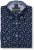 Kam Jeans 6364 All Over Floral Print Long Sleeve Shirt Navy - Särgid - Meeste suured särgid 2XL – 8XL