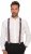 JP1880 Suspenders with Adjustable Length Burgundy Red - Aksessuaarid - 