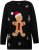 Ulla Popken Gingerbread Man Christmas Sweater Black - Sviitrid ja dressipluusid - 