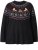 Ulla Popken Norwegian Style Christmas Sweater Black - Sviitrid ja dressipluusid - 
