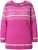 Ulla Popken Norwegian Style Pastel Tone Long Sleeve Sweater Summer Berry - Sviitrid ja dressipluusid - 