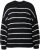 Ulla Popken Oversized Striped Balloon Sleeve Sweater Black - Sviitrid ja dressipluusid - 
