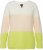 Ulla Popken Block Stripe Long Sleeve V-Neck Sweater Lime Green - Sviitrid ja dressipluusid - 