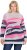 Ulla Popken Landscape Stripe Sweater Light Grey Melange - Sviitrid ja dressipluusid - 