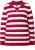 Ulla Popken Striped Polo Collar Long Sleeve Sweater Ruby Red - Sviitrid ja dressipluusid - 