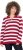 Ulla Popken Striped Polo Collar Long Sleeve Sweater Ruby Red - Sviitrid ja dressipluusid - 
