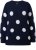 Ulla Popken Fluffy Polka Dot Sweater Ink Blue - Sviitrid ja dressipluusid - 