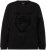 Ulla Popken Flock Print Long Sleeve Crew Neck Sweatshirt Black - Sviitrid ja dressipluusid - 